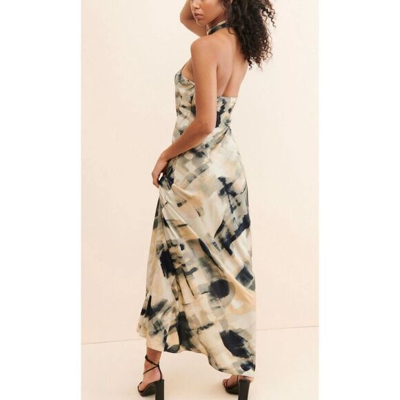 NWOT Let Me Be Anthropologie Halter Abstract Maxi Dress Women's Small - Picture 13 of 13